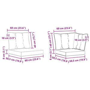 vidaXL 10-piece Outdoor Sofa Set with Cushions Natural and Beige