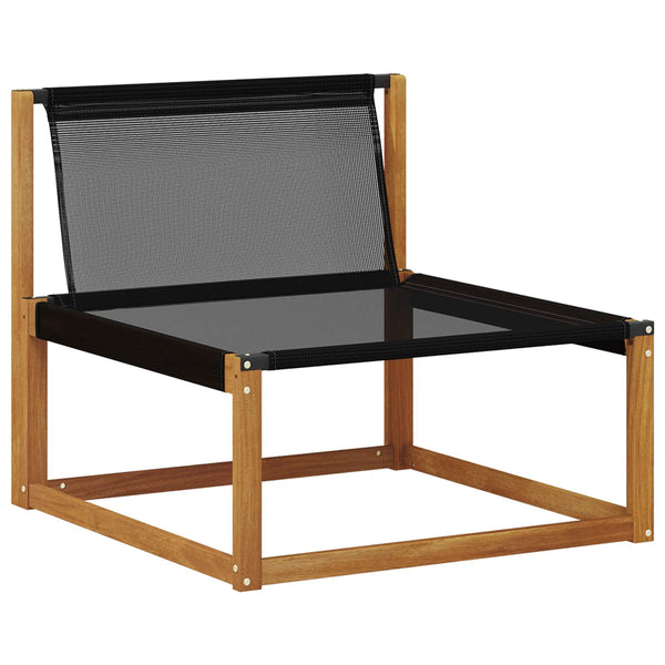vidaXL Outdoor Sofa Set with Cushions 4 pcs Natural and Black