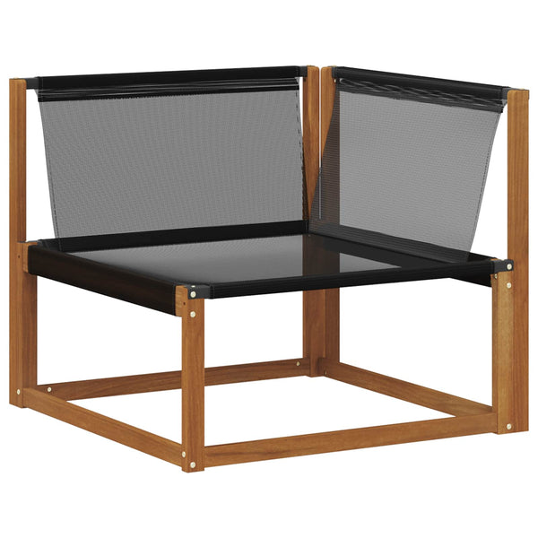 vidaXL 5-Piece Outdoor Sofa Set with Cushions Natural and Black