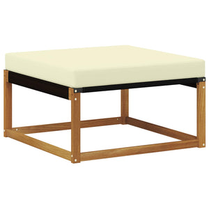 vidaXL Outdoor Sofa Set 8 pcs Natural and Cream Solid Acacia Wood