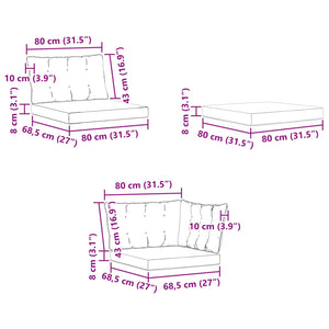 vidaXL Outdoor Sofa Set with Cushions 8 pcs Natural and Black