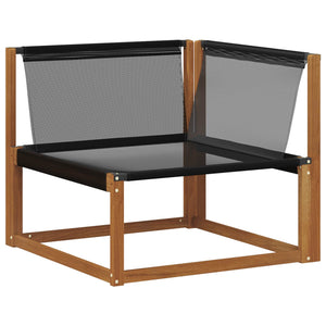 vidaXL 9-piece Outdoor Sofa Set with Cushions Natural and Black