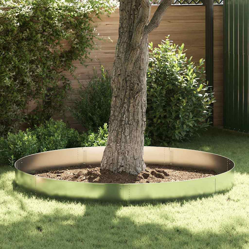 vidaXL Lawn Edging 20 pcs Silver 100 x 25 x 0.07 cm Galvanized Steel