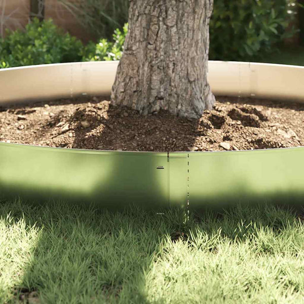 vidaXL Garden Edging 30 pcs Silver 100 x 25 x 0.07 cm Galvanised Steel