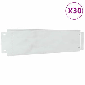 vidaXL Garden Edging 30 pcs Silver 100 x 25 x 0.07 cm Galvanised Steel