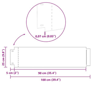 vidaXL Garden Edging 30 pcs Silver 100 x 25 x 0.07 cm Galvanised Steel