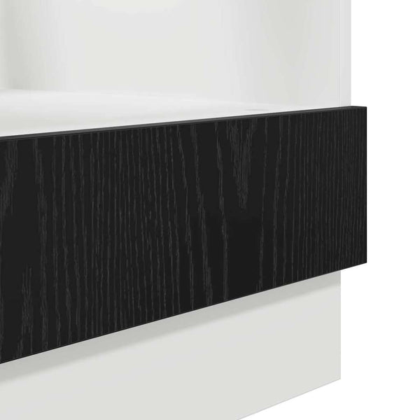 vidaXL Wall-Mounted Cabinet Black Oak Look 60 x 46 x 81.5 cm