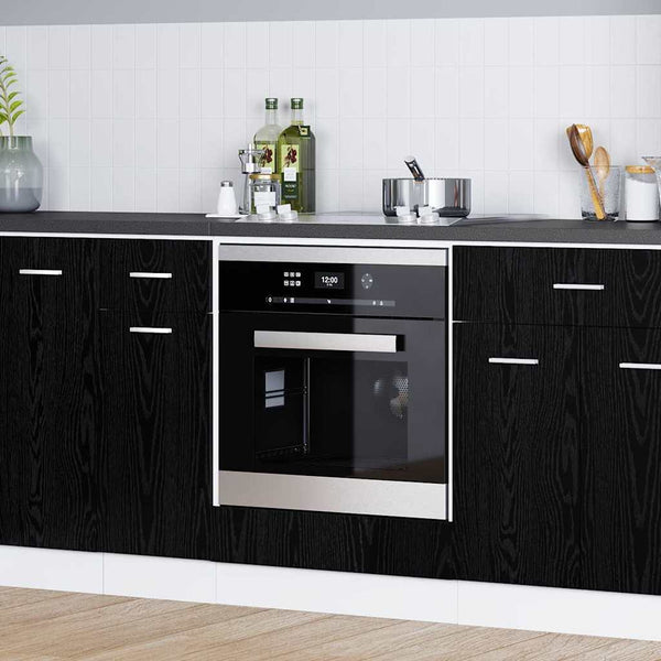 vidaXL Wall-Mounted Cabinet Black Oak Look 60 x 46 x 81.5 cm