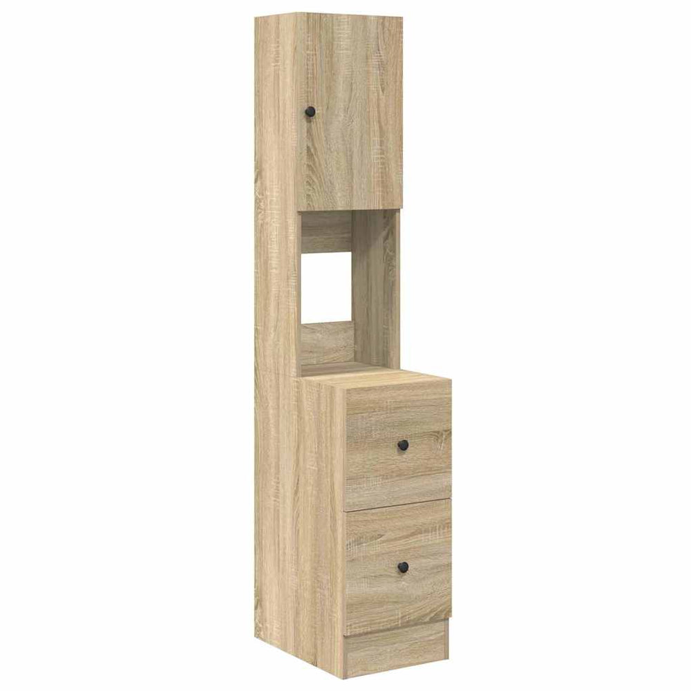 vidaXL Kitchen Cabinet with Shelf Beige 35 x 50 x 180 cm Engineered Wood