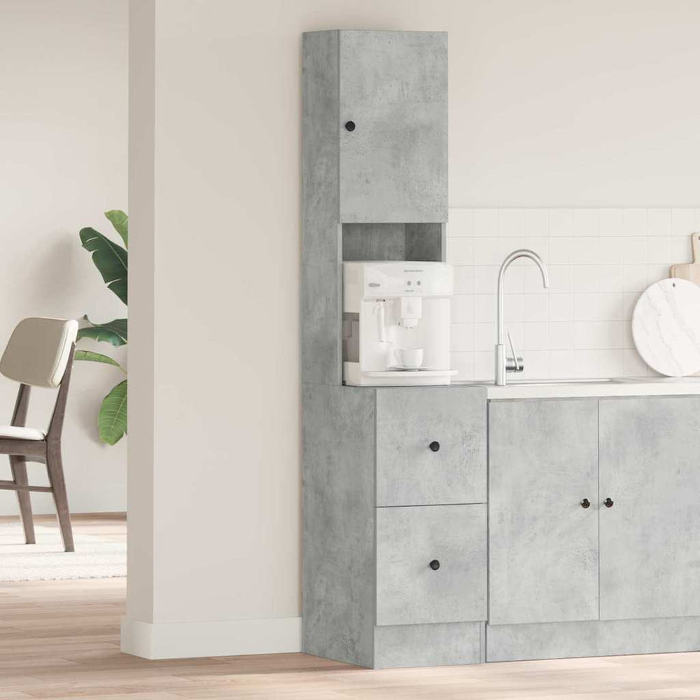 vidaXL Kitchen Cabinet with Shelf Grey 35 x 50 x 180 cm Engineered Wood