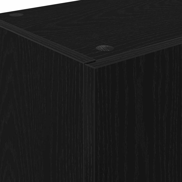 vidaXL Kitchen Sideboard with Shelf Black Oak Look 32 x 50 x 180 cm