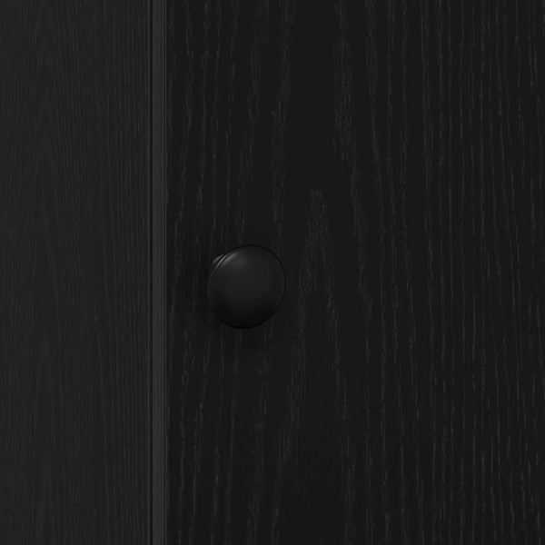 vidaXL Kitchen Sideboard with Shelf Black Oak Look 32 x 50 x 180 cm