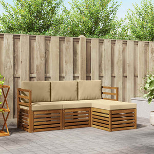 4-teilige Outdoor Sofagarnitur Akazie