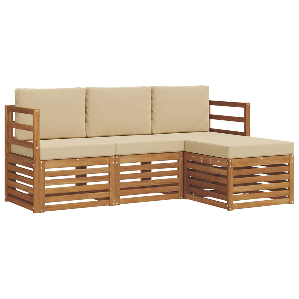 4-teilige Outdoor Sofagarnitur Akazie