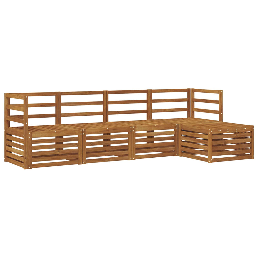 vidaXL Sofa Sets 5 pcs Natural Solid Acacia Wood
