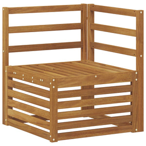 vidaXL 7-Piece Corner Sofa Set Natural Solid Acacia Wood