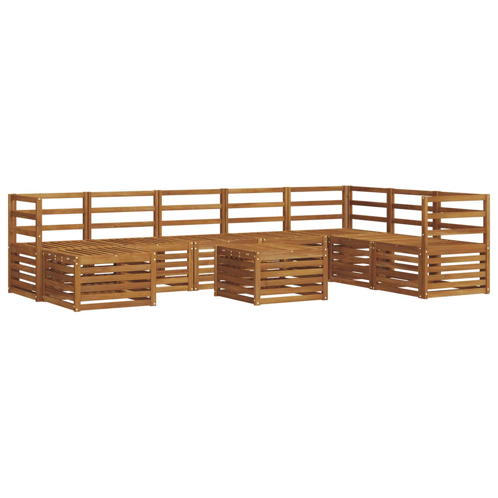 Ecksofa Set 9-teilig Akazie Massivholz