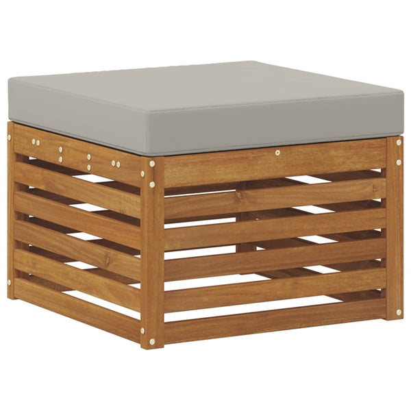 Ecksofa Set 9-teilig Akazie Hellgrau