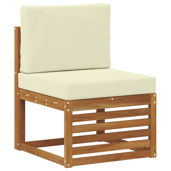 10-teilige Sofagarnitur Akazie Natur Creme
