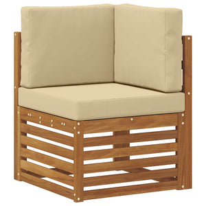 Akazie Sofagarnitur 10-teilig Natur Beige