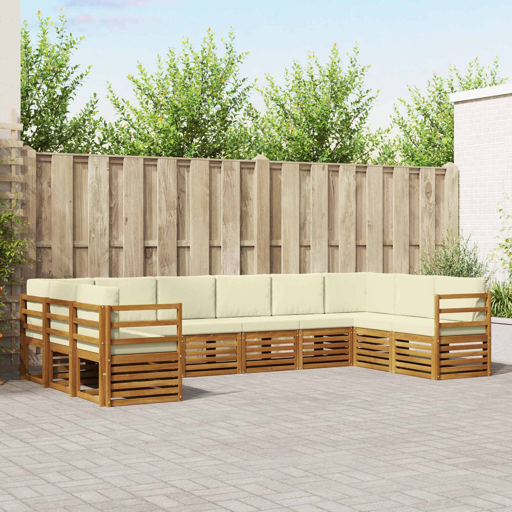 Ecksofa Set Akazie Massivholz mit Kissen