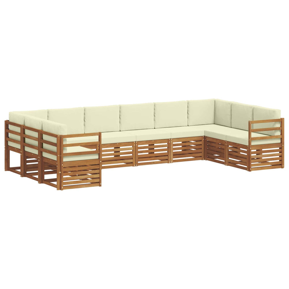 Ecksofa Set Akazie Massivholz mit Kissen