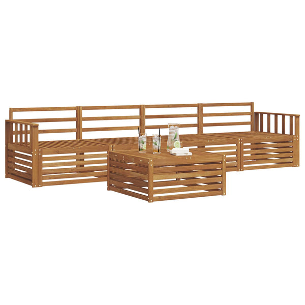 vidaXL Outdoor Sofa Set 5 pcs Natural