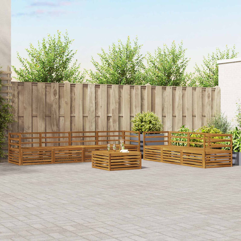 vidaXL Outdoor Sofa Set 8 pcs Natural