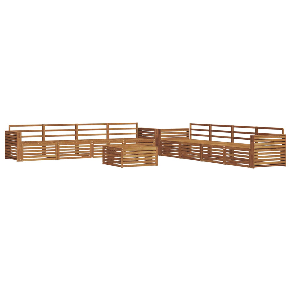 vidaXL Outdoor Sofa Set 9 pcs Natural