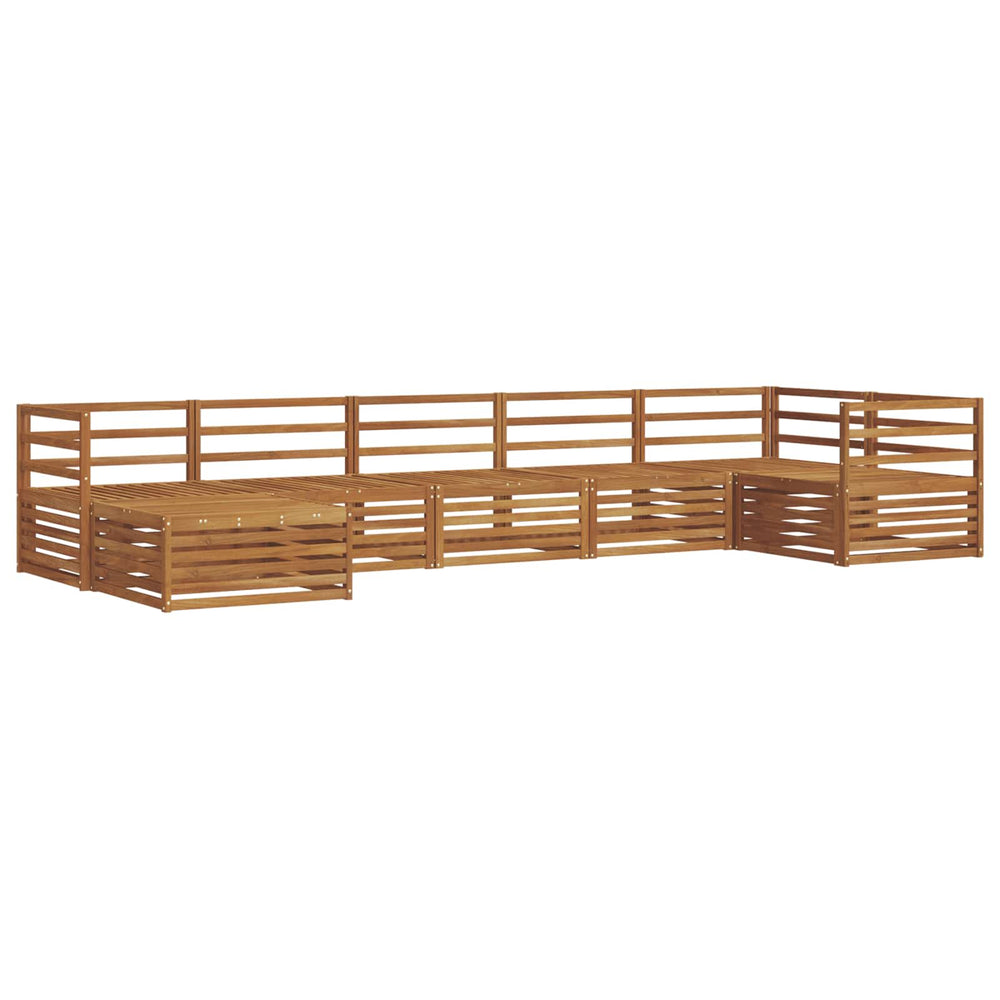 vidaXL Sofa Set 7 pcs Natural Solid Acacia Wood