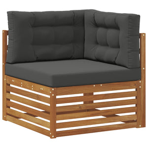 vidaXL Sofa Set 7 pcs Natural and Anthracite Solid Acacia Wood
