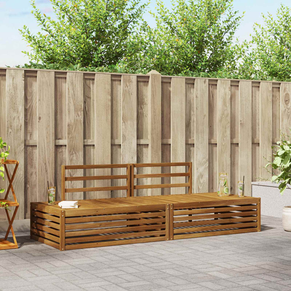 vidaXL Outdoor Sofa Set 2 Pieces Natural 203.5 x 83 x 73 cm