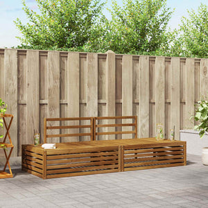 vidaXL Outdoor Sofa Set 2 Pieces Natural 203.5 x 83 x 73 cm