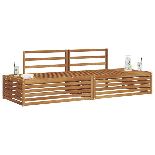 vidaXL Outdoor Sofa Set 2 Pieces Natural 203.5 x 83 x 73 cm
