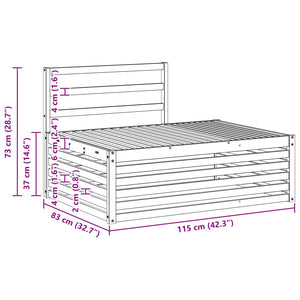 vidaXL Outdoor Sofa Set 2 Pieces Natural 203.5 x 83 x 73 cm