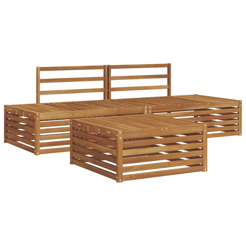 3-teilige Outdoor Sofagarnitur Akazie Massivholz