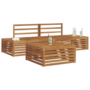 3-teilige Outdoor Sofagarnitur Akazie Massivholz