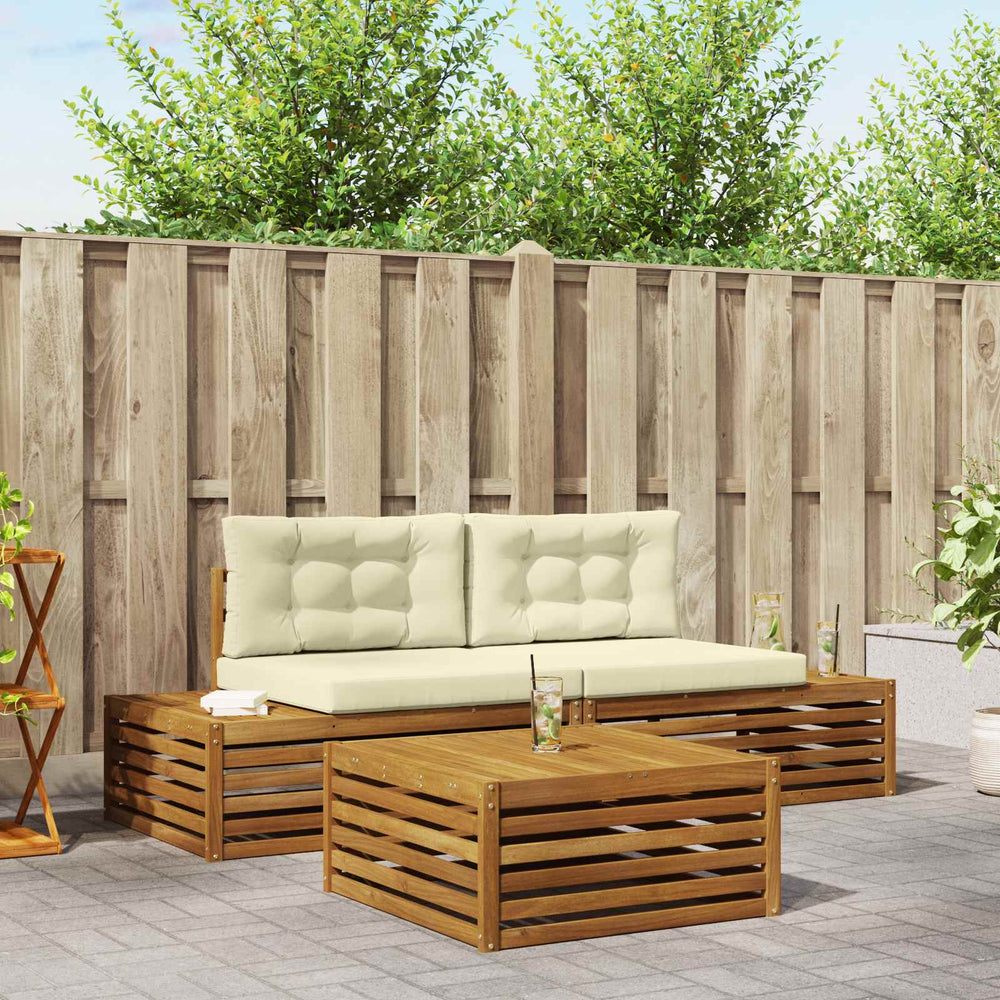 Outdoor Sofa Set Natur Creme 3-teilig