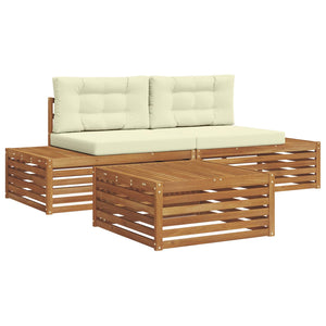 Outdoor Sofa Set Natur Creme 3-teilig
