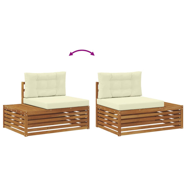 Outdoor Sofa Set Natur Creme 3-teilig