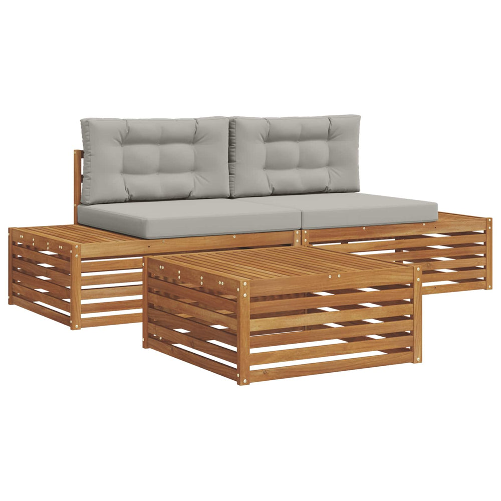 Outdoor Sofa Set mit Kissen, 3-teilig