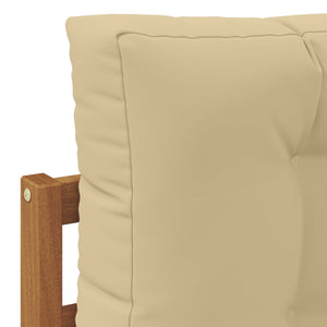 Outdoor Sofagarnitur mit Kissen, Natur/Beige