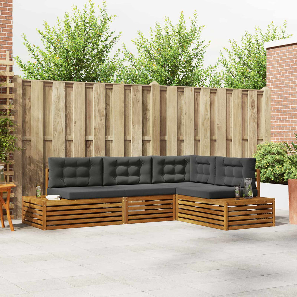 Outdoor Sofagarnitur mit Kissen, 4-teilig