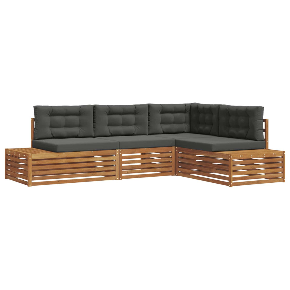 Outdoor Sofagarnitur mit Kissen, 4-teilig
