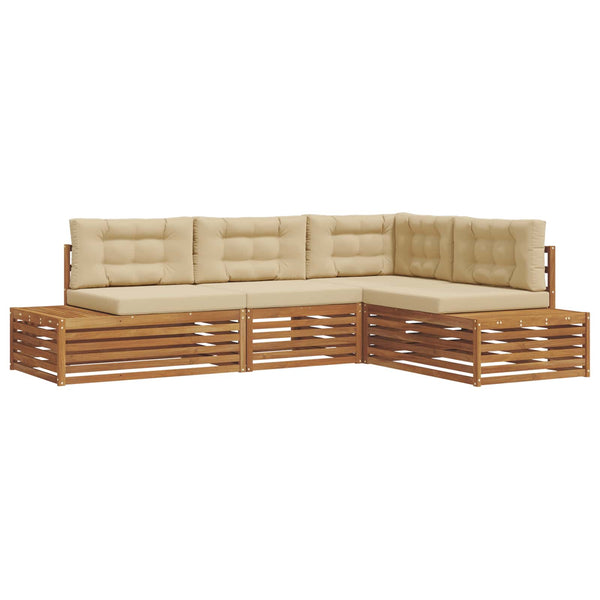 Outdoor-Sofagarnitur 4-teilig mit Kissen
