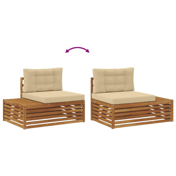 Outdoor-Sofagarnitur 4-teilig mit Kissen