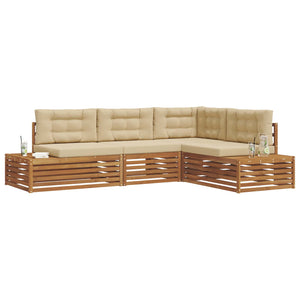 Outdoor-Sofagarnitur 4-teilig mit Kissen