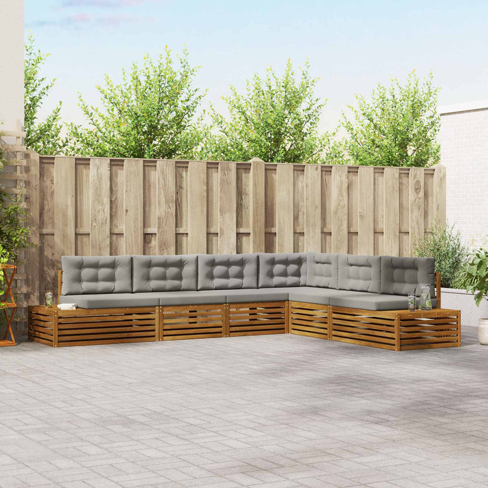 Outdoor Sofa Set mit Kissen, 6-teilig