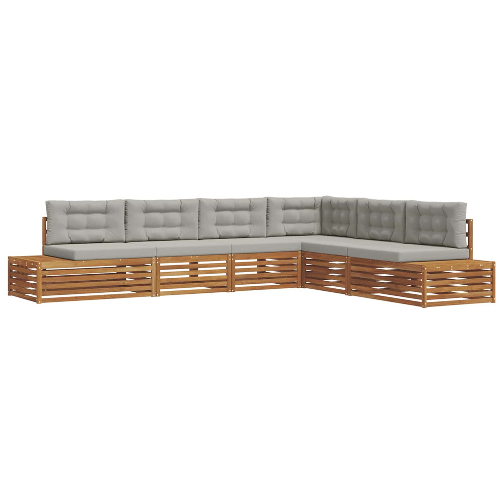 Outdoor Sofa Set mit Kissen, 6-teilig