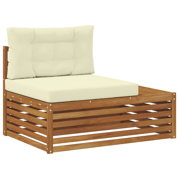 Outdoor Sofagarnitur Akazie mit Kissen, 7-teilig